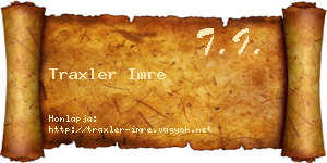 Traxler Imre névjegykártya